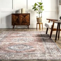 NuLOOM Desna Machine Washable Faded Vintage Area Rug -nuLOOM Sales Store unnamed file 2557