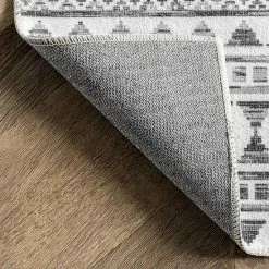 NuLOOM Kira Machine Washable Tribal Geometric Area Rug Gray -nuLOOM Sales Store unnamed file 257