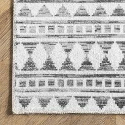 NuLOOM Kira Machine Washable Tribal Geometric Area Rug Gray -nuLOOM Sales Store unnamed file 258