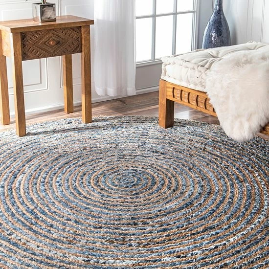 NuLOOM Dune Road Dara Striped Braided Jute Blend Rug 5 NuLOOM Dune Road Dara Striped Braided Jute Blend Rug - Image 3