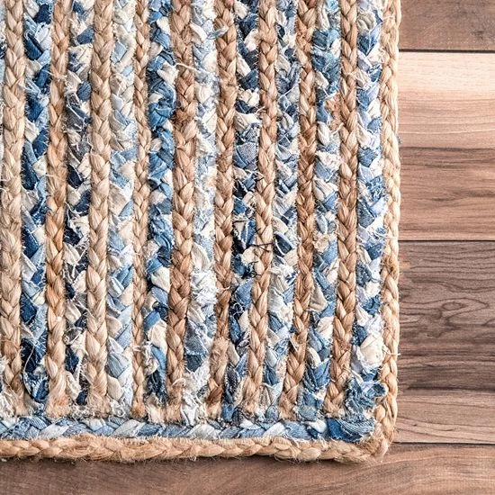NuLOOM Dune Road Dara Striped Braided Jute Blend Rug 8 NuLOOM Dune Road Dara Striped Braided Jute Blend Rug - Image 6