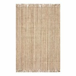 NuLOOM Natura Chunky Loop Solid Jute Rug Gray