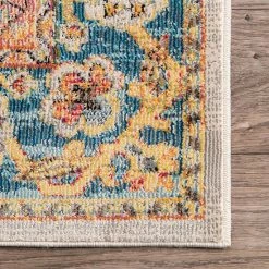 NuLOOM Shirlee Vintage Medallion Framed Floral Rug Orange -nuLOOM Sales Store unnamed file 2676