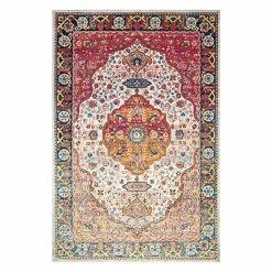 NuLOOM Shirlee Vintage Medallion Framed Floral Rug Orange -nuLOOM Sales Store unnamed file 2678