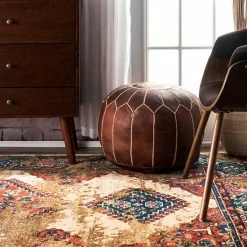 NuLOOM Giza Lavonna Tribal Distressed Framed Medallion Rug Multi -nuLOOM Sales Store unnamed file 2706