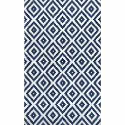 NuLOOM Kellee Machine Washable Modern Diamonds Area Rug Blue