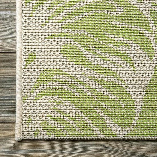 NuLOOM Belle Palm Leaves Indoor/Outdoor Area Rug Sage 5 NuLOOM Belle Palm Leaves Indoor/Outdoor Area Rug Sage - Image 3