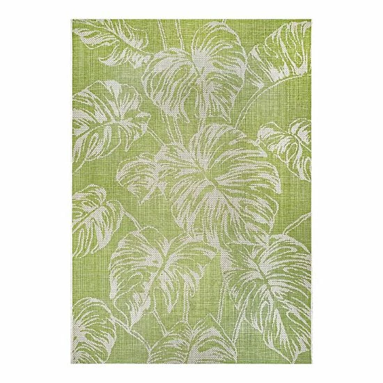 NuLOOM Belle Palm Leaves Indoor/Outdoor Area Rug Sage 7 NuLOOM Belle Palm Leaves Indoor/Outdoor Area Rug Sage - Image 5