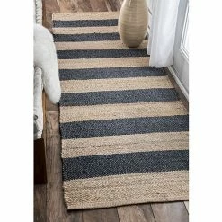 NuLOOM Alisia Stripes Jute Blend Rug Off White -nuLOOM Sales Store unnamed file 2795