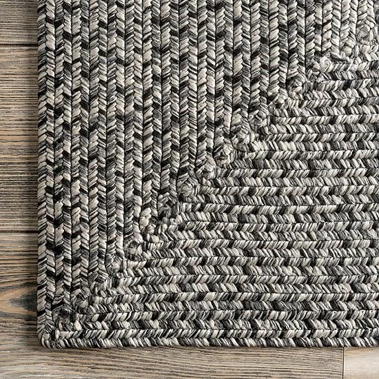 NuLOOM Jayda Braided Gradience Indoor/Outdoor Area Rug Light Gray 5 NuLOOM Jayda Braided Gradience Indoor/Outdoor Area Rug Light Gray - Image 3