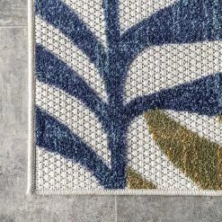 NuLOOM Molly Textured Tropical Leaves Indoor Outdoor Area Rug -nuLOOM Sales Store unnamed file 2821