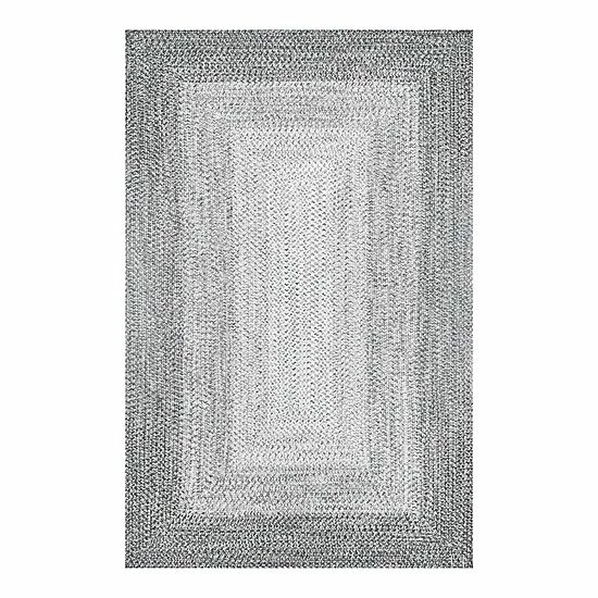 NuLOOM Jayda Braided Gradience Indoor/Outdoor Area Rug Light Gray 7 NuLOOM Jayda Braided Gradience Indoor/Outdoor Area Rug Light Gray - Image 5