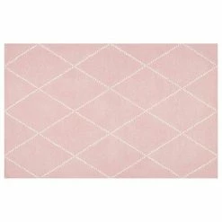NuLOOM Varanas Elvia Lattice Wool Rug Baby Pink