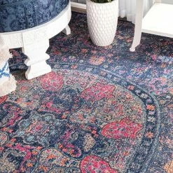 NuLOOM Stone Washed Mandala Celina Floral Rug Navy -nuLOOM Sales Store unnamed file 2880