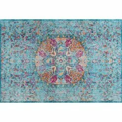 NuLOOM Stone Washed Mandala Celina Floral Rug Navy -nuLOOM Sales Store unnamed file 2883