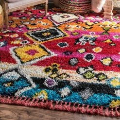 NuLOOM Alane Geometric Tassel Shag Rug -nuLOOM Sales Store unnamed file 2919
