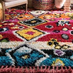 NuLOOM Alane Geometric Tassel Shag Rug -nuLOOM Sales Store unnamed file 2920