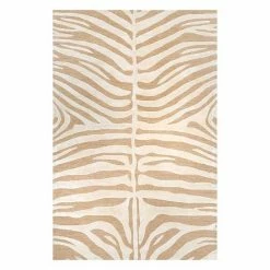 NuLOOM Hand Tufted Plush Zebra Area Rug Tan -nuLOOM Sales Store unnamed file 2945