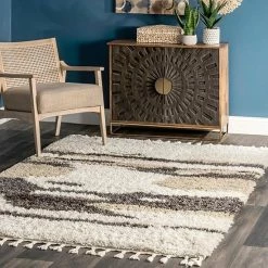 NuLOOM Elliot Abstract Shag Tassel Area Rug -nuLOOM Sales Store unnamed file 2969