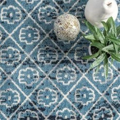 NuLOOM Prestyn Machine Washable Faded Tribal Trellis Area Rug Gray -nuLOOM Sales Store unnamed file 3002