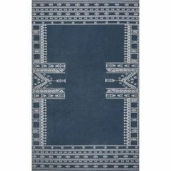 NuLOOM Joelle Machine Washable Tribal Geometric Border Area Rug Light Gray -nuLOOM Sales Store unnamed file 3047