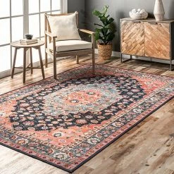 NuLOOM Francis Persian Medallion Machine Washable Area Rug -nuLOOM Sales Store unnamed file 3107