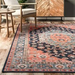 NuLOOM Francis Persian Medallion Machine Washable Area Rug -nuLOOM Sales Store unnamed file 3112