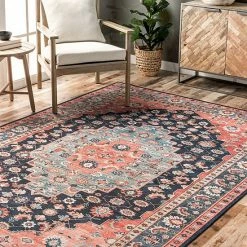 NuLOOM Francis Persian Medallion Machine Washable Area Rug -nuLOOM Sales Store unnamed file 3113