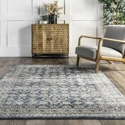 NuLOOM Debra Distressed Floral Bordered Area Rug -nuLOOM Sales Store unnamed file 3127