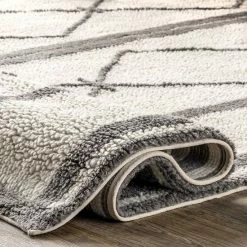 NuLOOM Paneled Diamonds Wool Washable Area Rug -nuLOOM Sales Store unnamed file 3165