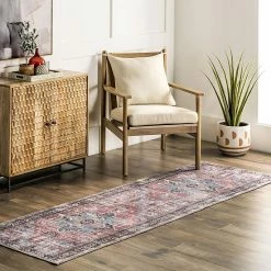 NuLOOM Jessie Machine Washable Distressed Traditional Medallion Area Rug -nuLOOM Sales Store unnamed file 3179