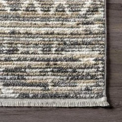 NuLOOM Maisie Banded Tribal Area Rug Beige -nuLOOM Sales Store unnamed file 3197