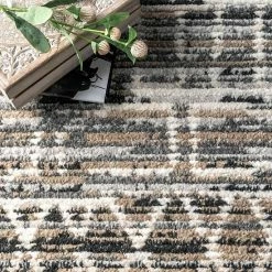 NuLOOM Maisie Banded Tribal Area Rug Beige -nuLOOM Sales Store unnamed file 3198