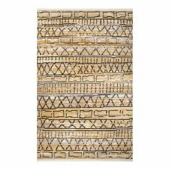 NuLOOM Maisie Banded Tribal Area Rug Beige -nuLOOM Sales Store unnamed file 3199