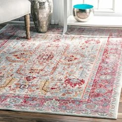 NuLOOM Vivid Silk Edra Vintage Persian Framed Floral Rug 8 NuLOOM Vivid Silk Edra Vintage Persian Framed Floral Rug -nuLOOM Sales Store unnamed file 3219
