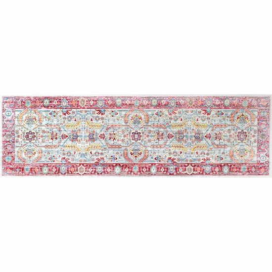 NuLOOM Vivid Silk Edra Vintage Persian Framed Floral Rug 7 NuLOOM Vivid Silk Edra Vintage Persian Framed Floral Rug - Image 5
