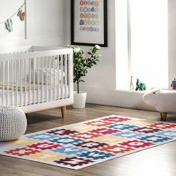NuLOOM Peri Machine Washable Kids Alphabet Nursery Or Playroom Area Rug -nuLOOM Sales Store unnamed file 3240