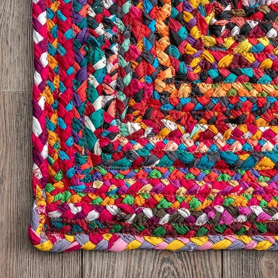 NuLOOM Nomad Tammara Striped Braided Rug Multi 5 NuLOOM Nomad Tammara Striped Braided Rug Multi - Image 3