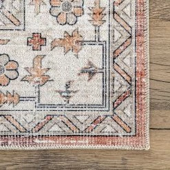 Nuloom Dania Machine Washable Medallion Area Rug Rust -nuLOOM Sales Store unnamed file 3279