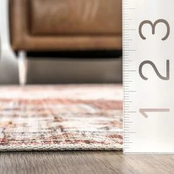 Nuloom Dania Machine Washable Medallion Area Rug Rust -nuLOOM Sales Store unnamed file 3281