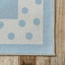 NuLOOM Laylani Machine Washable Kids Polka Dot Border Area Rug -nuLOOM Sales Store unnamed file 3295