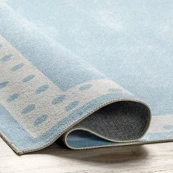 NuLOOM Laylani Machine Washable Kids Polka Dot Border Area Rug -nuLOOM Sales Store unnamed file 3296