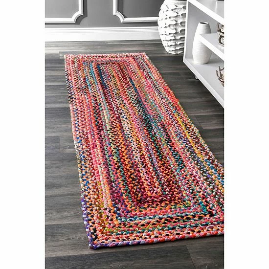 NuLOOM Nomad Tammara Striped Braided Rug Multi 9 NuLOOM Nomad Tammara Striped Braided Rug Multi - Image 7