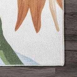 NuLOOM Nevaya Machine Washable Floral Leaves Area Rug -nuLOOM Sales Store unnamed file 3301