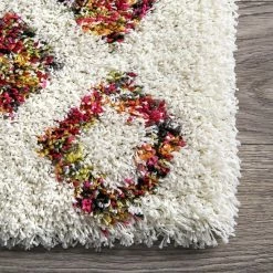NuLOOM White Geometric Shag Rug - 5'3" X 7'6" 8 NuLOOM White Geometric Shag Rug - 5'3" X 7'6" -nuLOOM Sales Store unnamed file 3355