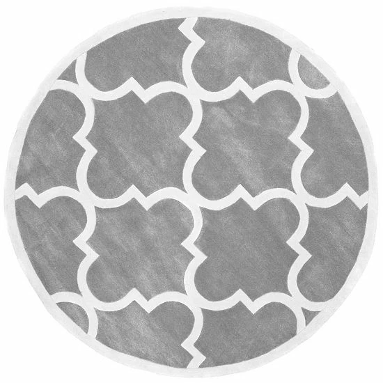 NuLOOM Cine Quatrefoil Rug Gray 5 NuLOOM Cine Quatrefoil Rug Gray - Image 3