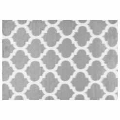 NuLOOM Precious Shaunna Trellis Faux Sheepskin Rug Gray