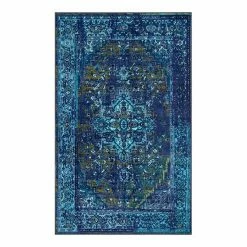 NuLOOM Giza Vintage Reiko Framed Floral Rug Natural