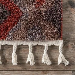 NuLOOM Alexia Abstract Diamond Shaggy Tassel Area Rug -nuLOOM Sales Store unnamed file 3454