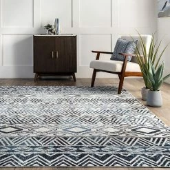 NuLOOM Kyleigh Machine Washable Southwestern Area Rug Grey -nuLOOM Sales Store unnamed file 3485